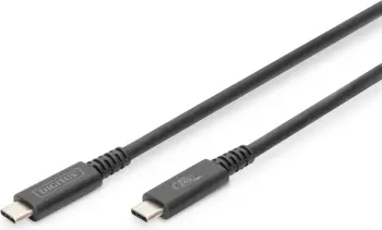 Kabllo USB-C Digitus USB4 1m, 40Gbps, 100W, e zezë