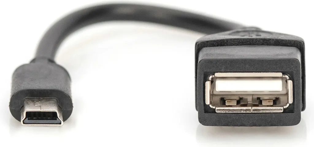 Përshtatës Digitus Mini USB B - USB 2.0 A, 0.2m, i zi - 3