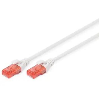 Kabëll rrjeti Digitus Cat6 U/UTP, 1m, RJ-45, i bardhë