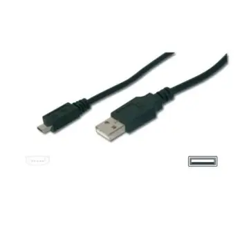Kabllo USB DIGITUS USB 2.0 Connection Cable Type A–Micro B M/M 3.0m – Zezë