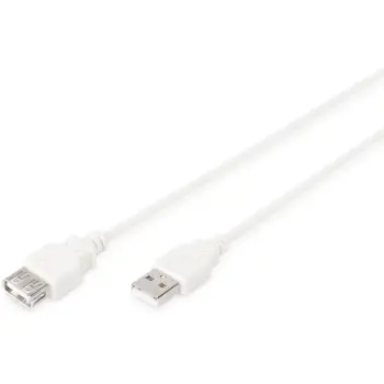 Kabllo USB DIGITUS USB 2.0 Extension Cable Type A–A M/F 1.8m – Bezhë