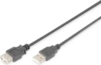 Kabllo Assmann, USB 2.0, 1.8m, e zezë