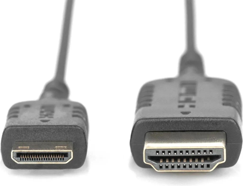 Kabllo HDMI Digitus High Speed, 2m, HDMI Type C (Mini), e zezë - 3