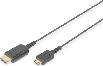 Kabllo HDMI Digitus High Speed, 2m, HDMI Type C (Mini), e zezë