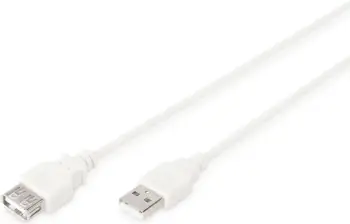 Kabllo zgjatuese USB 2.0 Digitus 1.8m, USB-A mashkull/femër, bezhë