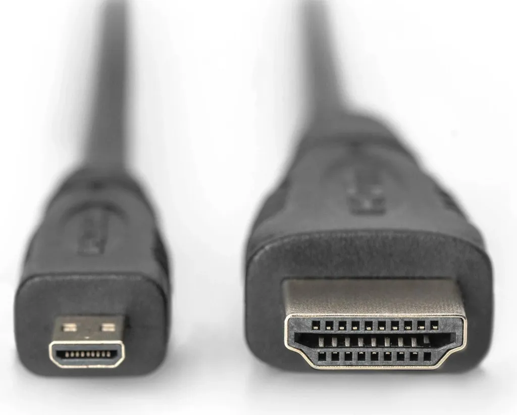 Kabllo HDMI Digitus High Speed 1m, Type D (Micro) në Type A (Standard), 4K, 3D, e zezë - 2