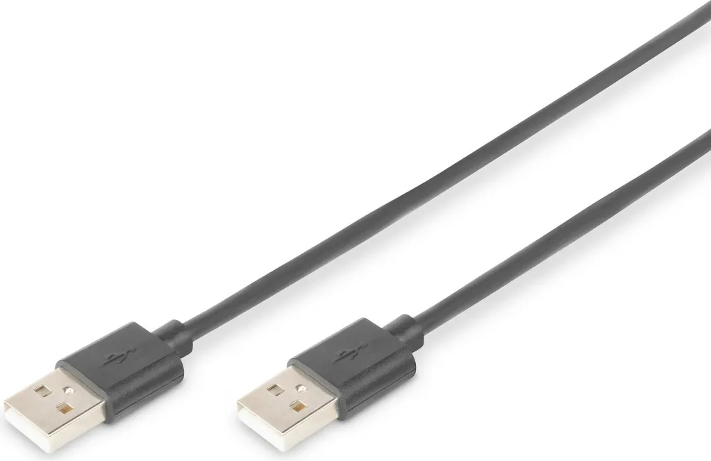 Kabllo USB Digitus AK-300101-018-S, USB A në USB A, 1.8 m, e zezë - 1