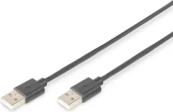 Kabllo USB Digitus AK-300101-018-S, USB A në USB A, 1.8 m, e zezë