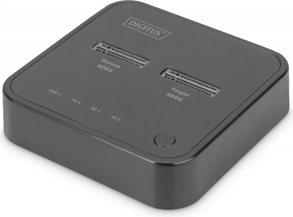 Docking station Digitus Dual M.2 NVMe, USB 3.2 Gen 2, me lexues SD, e zezë - 2