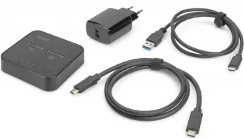 Docking station Digitus Dual M.2 NVMe, USB 3.2 Gen 2, me lexues SD, e zezë