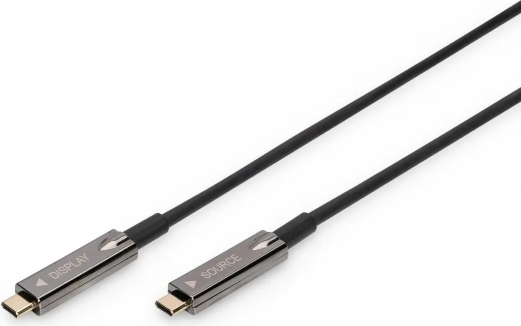 Kabllo USB Type-C Digitus 4K AOC AV, 10 m, USB 3.2 Gen 1, e zezë - 2