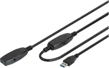 Kabllo USB 3.0 aktive Digitus 15m, e zezë