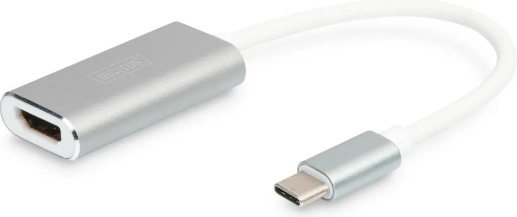 Adapter Digitus USB Type-C në HDMI 4K, 0.2m, argjendtë - 1