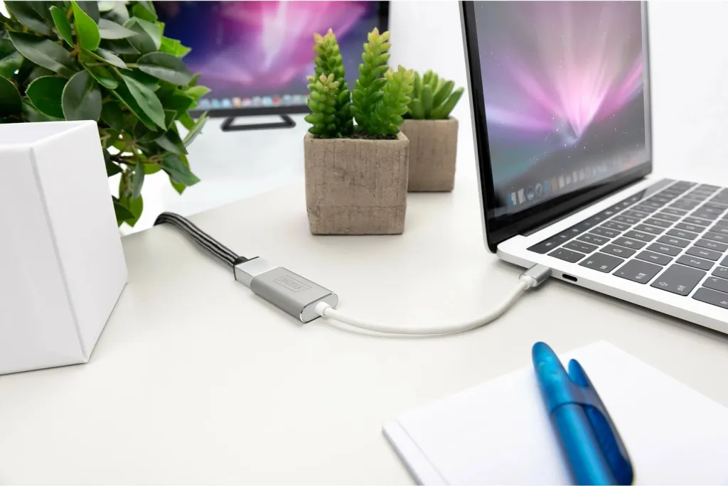 Adapter Digitus USB Type-C në HDMI 4K, 0.2m, argjendtë - 3