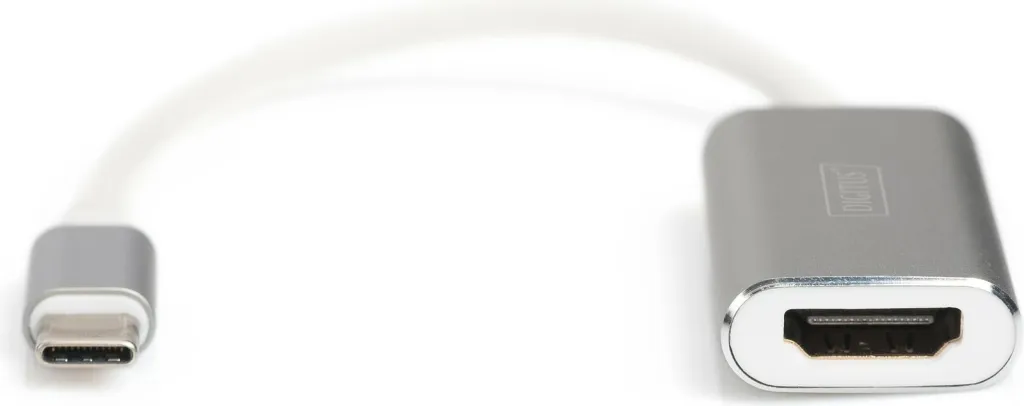 Adapter Digitus USB Type-C në HDMI 4K, 0.2m, argjendtë - 5