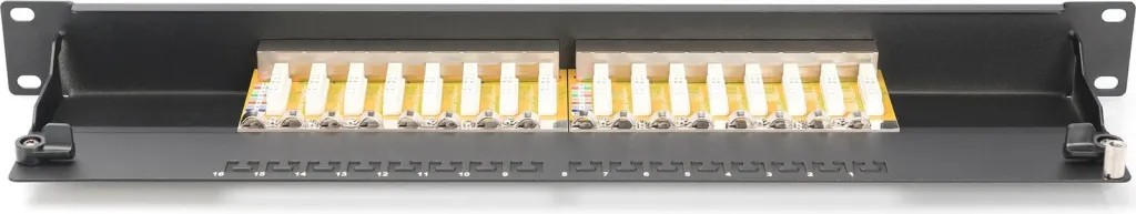 Patchpanel Digitus 16-portë Cat6, 1U, i zi - 2