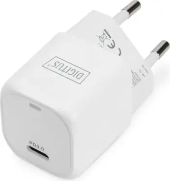 Karikues mini Digitus USB-C 20W PD 3.0, i bardhë