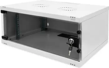 Kasë muri Digitus SOHO 4HE, 4U, 241x540x400mm, xham, gri