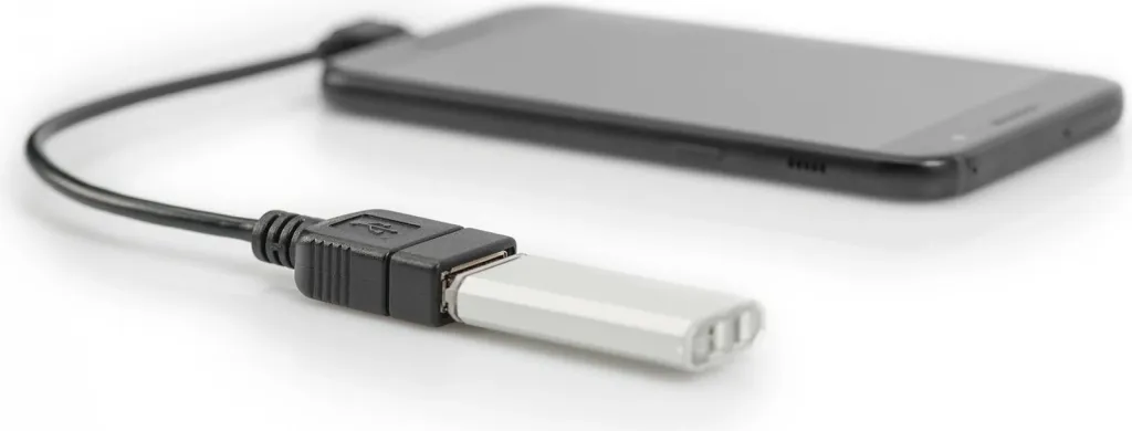 Adapter USB OTG Digitus, micro USB B në USB A, 0.15m, zi - 2