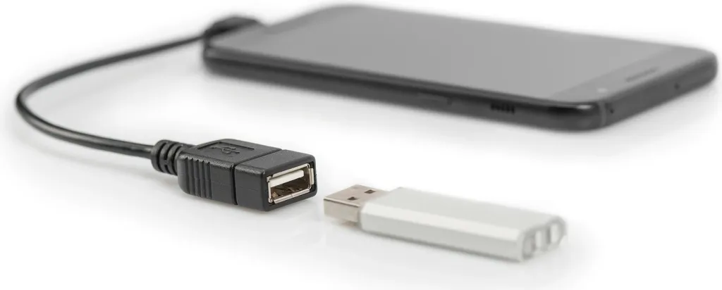Adapter USB OTG Digitus, micro USB B në USB A, 0.15m, zi - 3