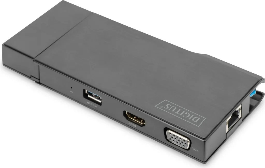 Docking station USB Digitus DA-70894, HDMI VGA, Gigabit Ethernet, gri - 1
