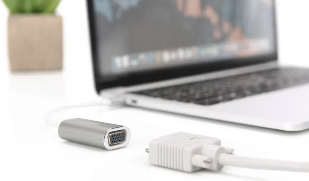 Adapter USB-C në VGA Digitus 20cm, i bardhë - 3