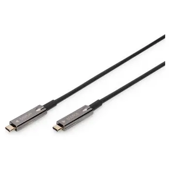Kabllo USB Digitus AK-330160-150-S, USB-C në USB-C, 15 m, e zezë