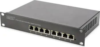 Switch Digitus 8-Port Gigabit PoE, unmanaged, gri