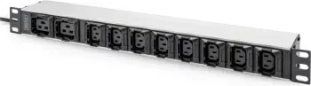 Shirit rryme rack Digitus 1U, 10 dalje C13 C19, 16A, gri