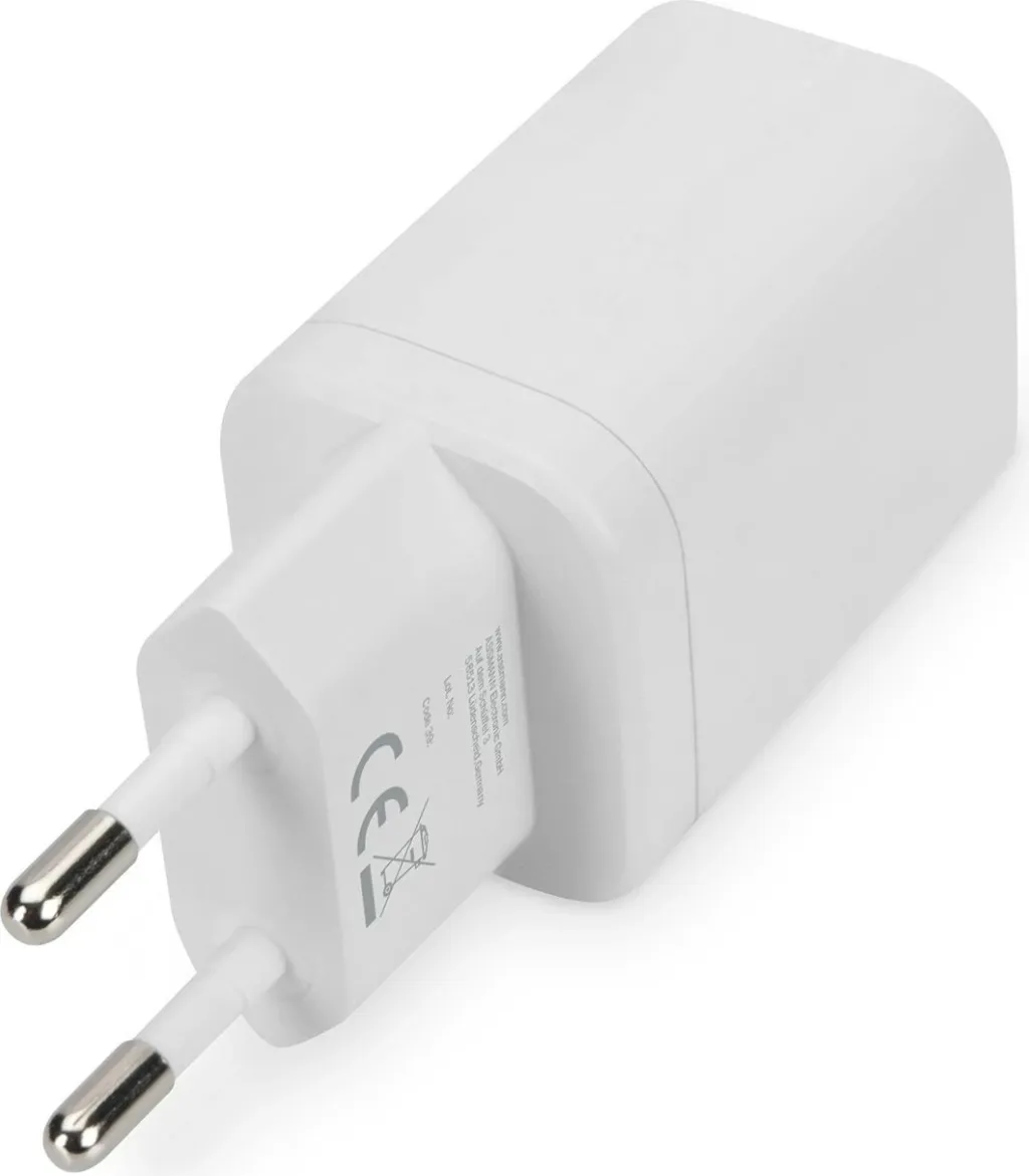 Karikues Digitus 1x USB-A 1x USB-C 30W, QC3.0, i bardhë - 4