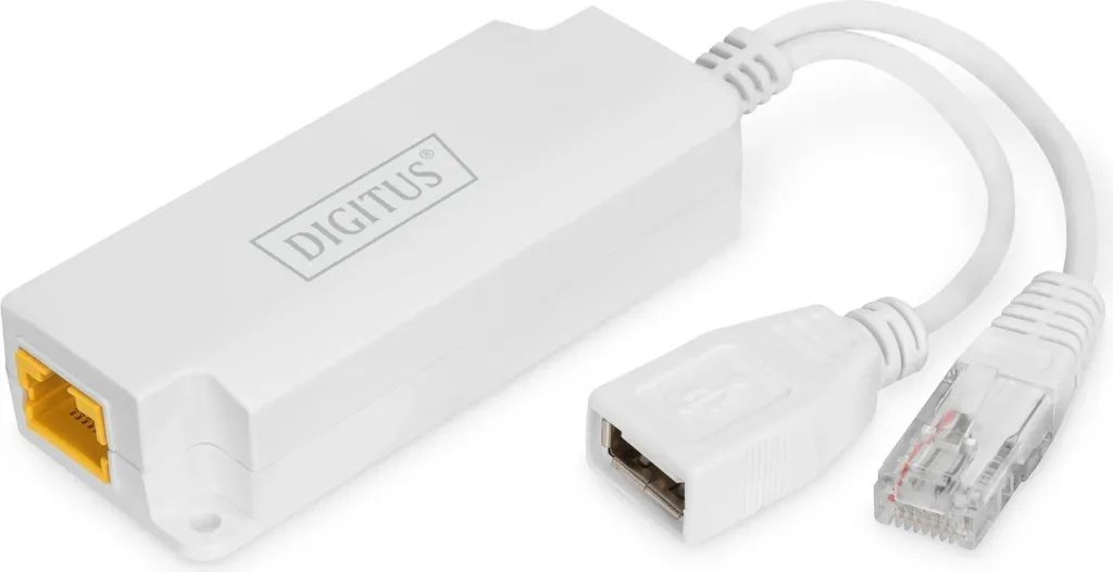 Splitter PoE USB-A Digitus, 5V, i bardhë - 1