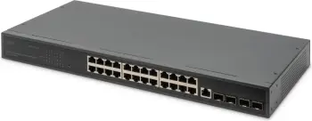 Switch Digitus 24 porte Gigabit + 4x SFP+ managed, rack 19", i zi