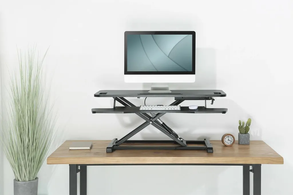 Platformë ergonomike tavoline Digitus DA-90380-1, 95x62cm, e rregullueshme në lartësi, e zezë - 2