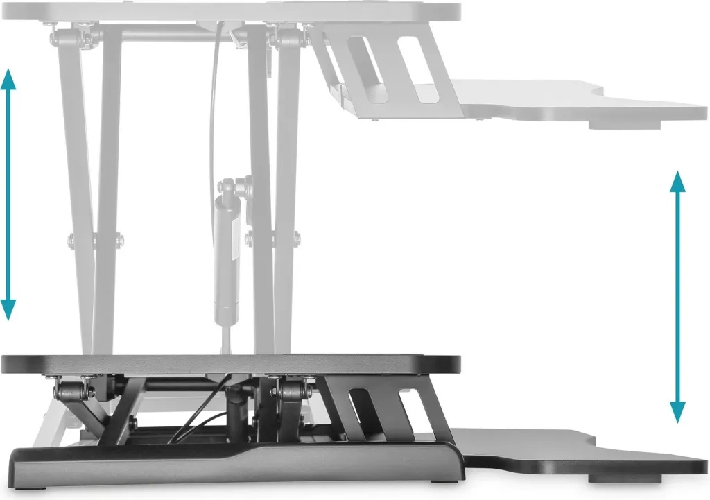 Platformë ergonomike tavoline Digitus DA-90380-1, 95x62cm, e rregullueshme në lartësi, e zezë - 7