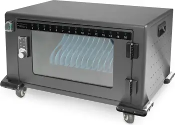 Dollap karikues Digitus Cabinet Mobile, 16 porta USB A, deri 14", me rrota