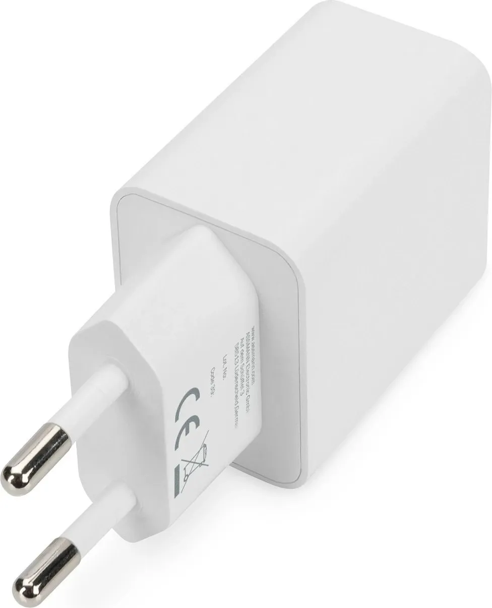 Karikues Digitus 2x USB-A, 15.5W, i bardhë - 4
