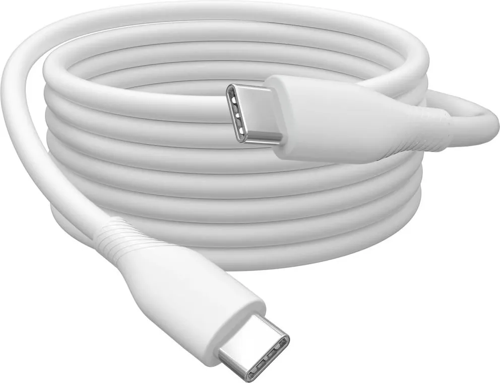 Kabllo Digitus USB-A & USB-C 2.0 (ST-ST) 0.5m, 60W, e bardhë - 2