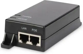 Përshtatës energjie Digitus PoE DN-95102-1, 48V, 15.4W, i zi