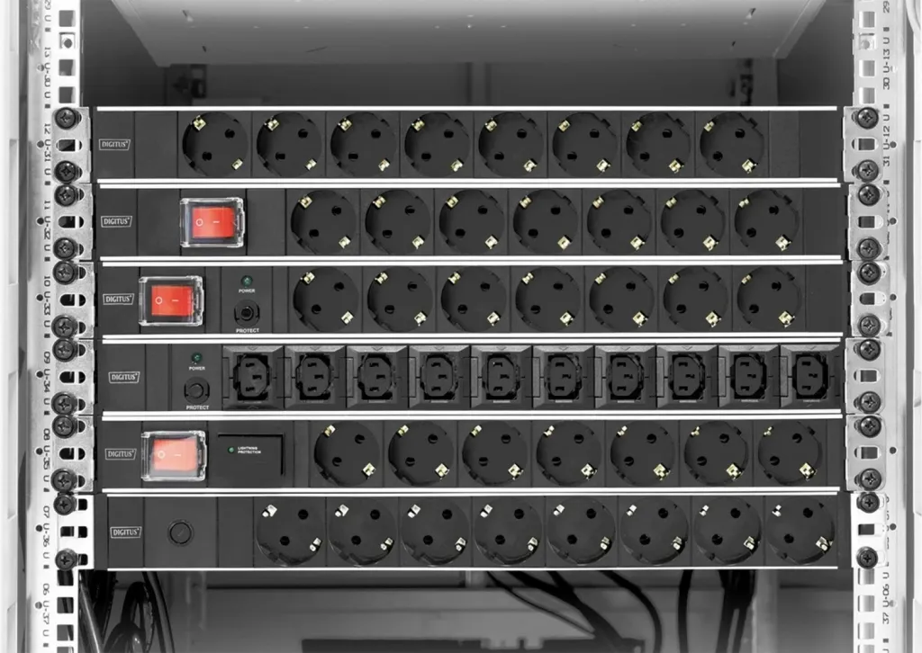 Shirit energjie rack Digitus DN-95403, 7x Schuko, 19", kabllo 2m - 2