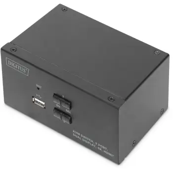 Switch KVM Digitus DS-12860, 2 porta, HDMI, 4K, i zi