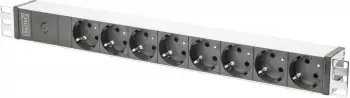Shirit rryme Digitus PDU 19", 8x Schuko, i kuq