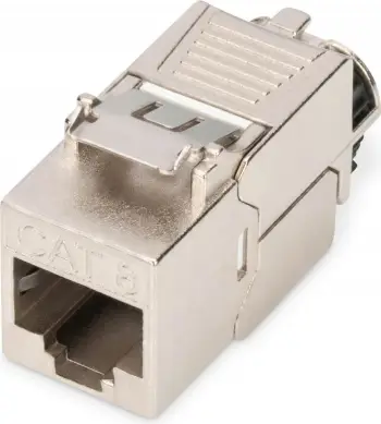 Keystone modul Digitus CAT 8.1, shielded, pa vegla, RJ-45, i bardhë