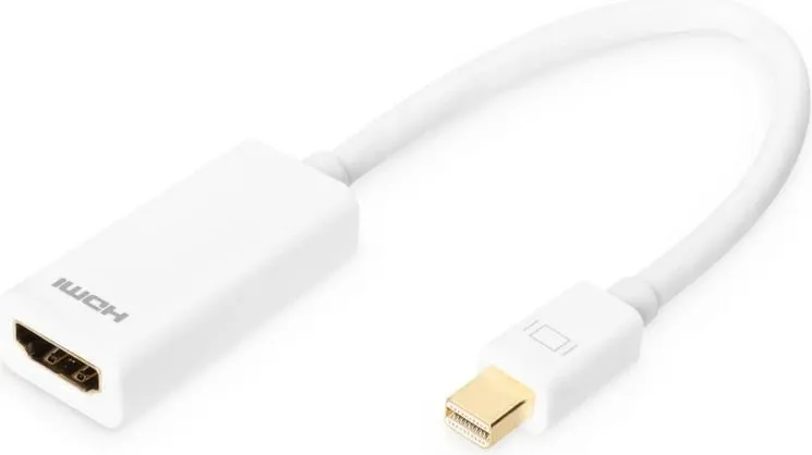 Përshtatës Digitus AV DisplayPort Mini - HDMI, 0.15m, i bardhë - 1
