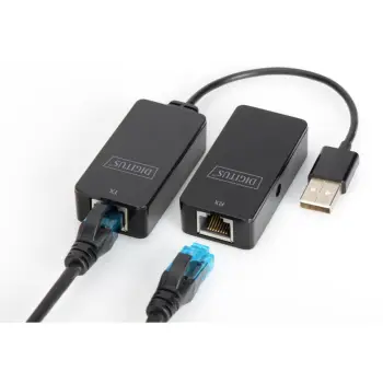 Transmetues dhe pranues rrjeti Digitus, USB 2.0, i zi