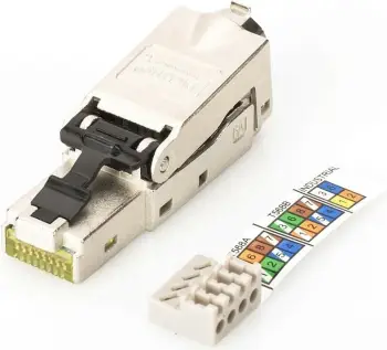 Field Termination Plug CAT 6A ,STP me kapak kundër pluhurit dhe mbrojtje nga përkulja.