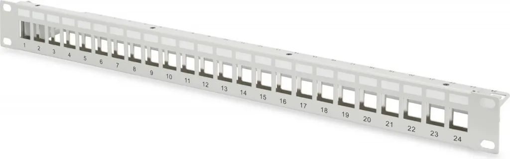 Patchpanel Digitus 24-portë, 1U, modular, gri - 1