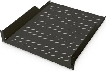 Raft fiksues Digitus për kabinet 19", 2U, ngjyrë e zezë