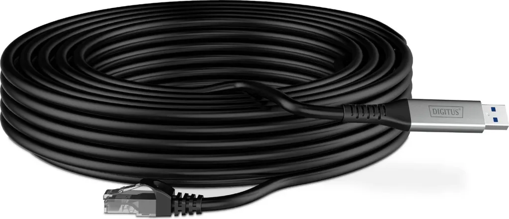 Kabllo rrjeti Digitus USB 3.2 në RJ-45 Cat6a 15m, e zezë - 3