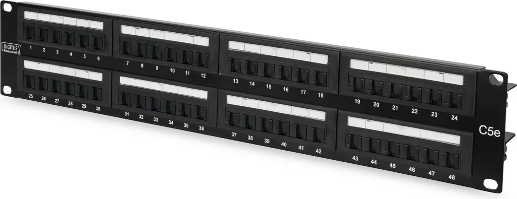 Patchpanel Digitus 48-port Cat5e, 1U, i zi - 1