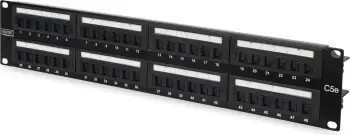 Patchpanel Digitus 48-port Cat5e, 1U, i zi